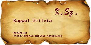 Kappel Szilvia névjegykártya